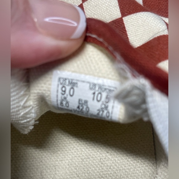 Vans Red Checkered Slip-On Shoes - Picture 4 of 4